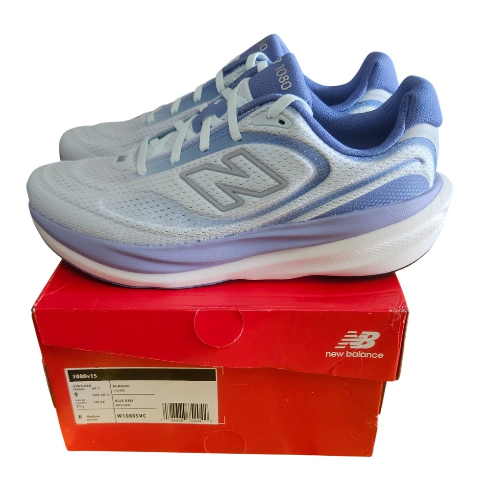 New Balance Fresh Foam X 1080v13 Womens 9 Blue Grey Running Shoes W1080SVC